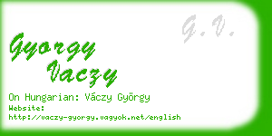 gyorgy vaczy business card
