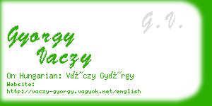 gyorgy vaczy business card